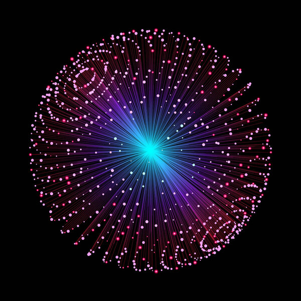 Luminous dotted globe  - vector illustration 