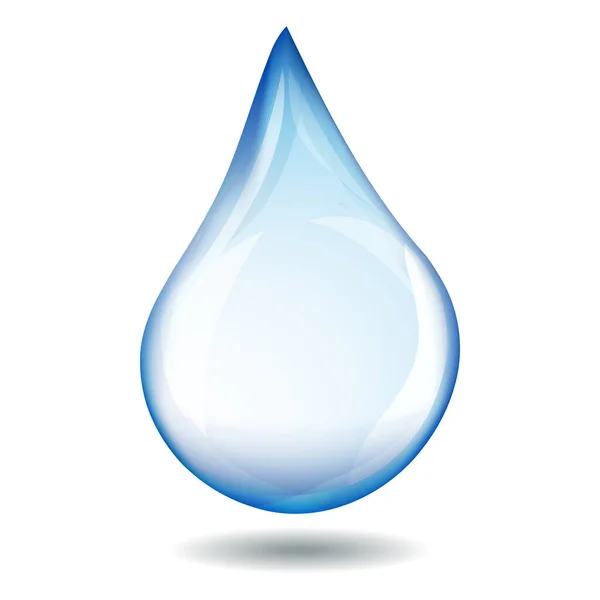 Drop Fresh Water Clear Drop Ilustración Del Vector — Archivo Imágenes Vectoriales