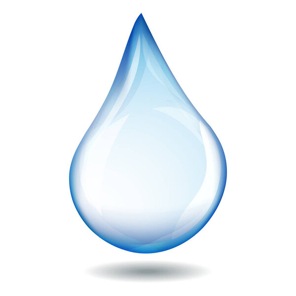 Fresh Water Clear Drop - Vector Illustration