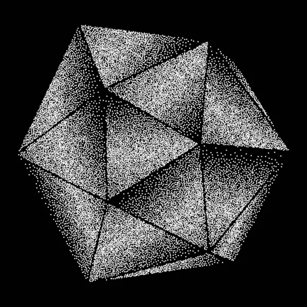 Polyèdre Pointillé Illustration Vectorielle — Image vectorielle