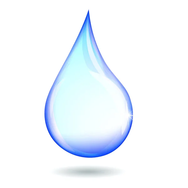 Fresh Water Clear Drop Vector Illustration — Stock Vector