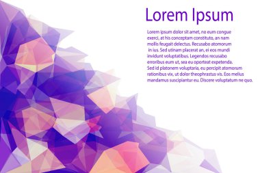 Çokgen soyut arkaplan - vektör illüstrasyonu 