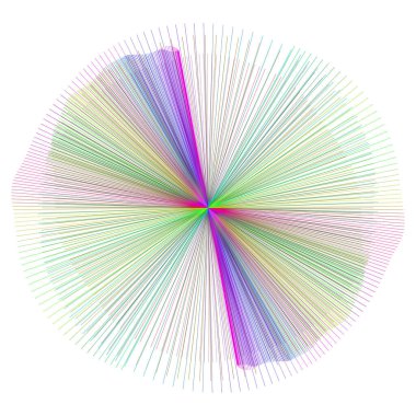 Dalga asimetrik roset - vektör illüstrasyonu