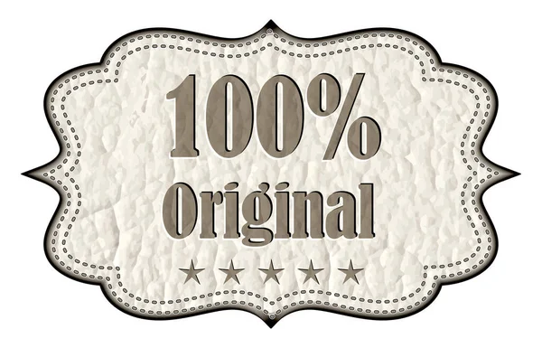 Шкіряна Мітка 100 Оригінальна Векторні Ілюстрації — стоковий вектор