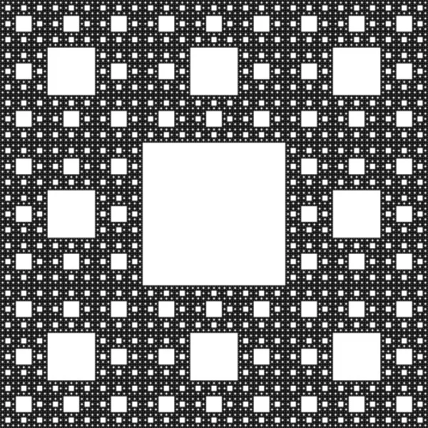 Sierpinskiカーペットのフラクタル ベクトル図 — ストックベクタ