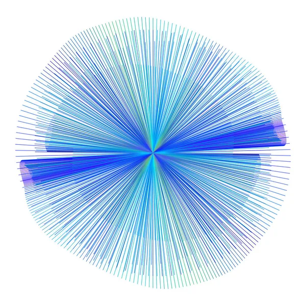 Rosette Asymétrique Onde Illustration Vectorielle — Image vectorielle