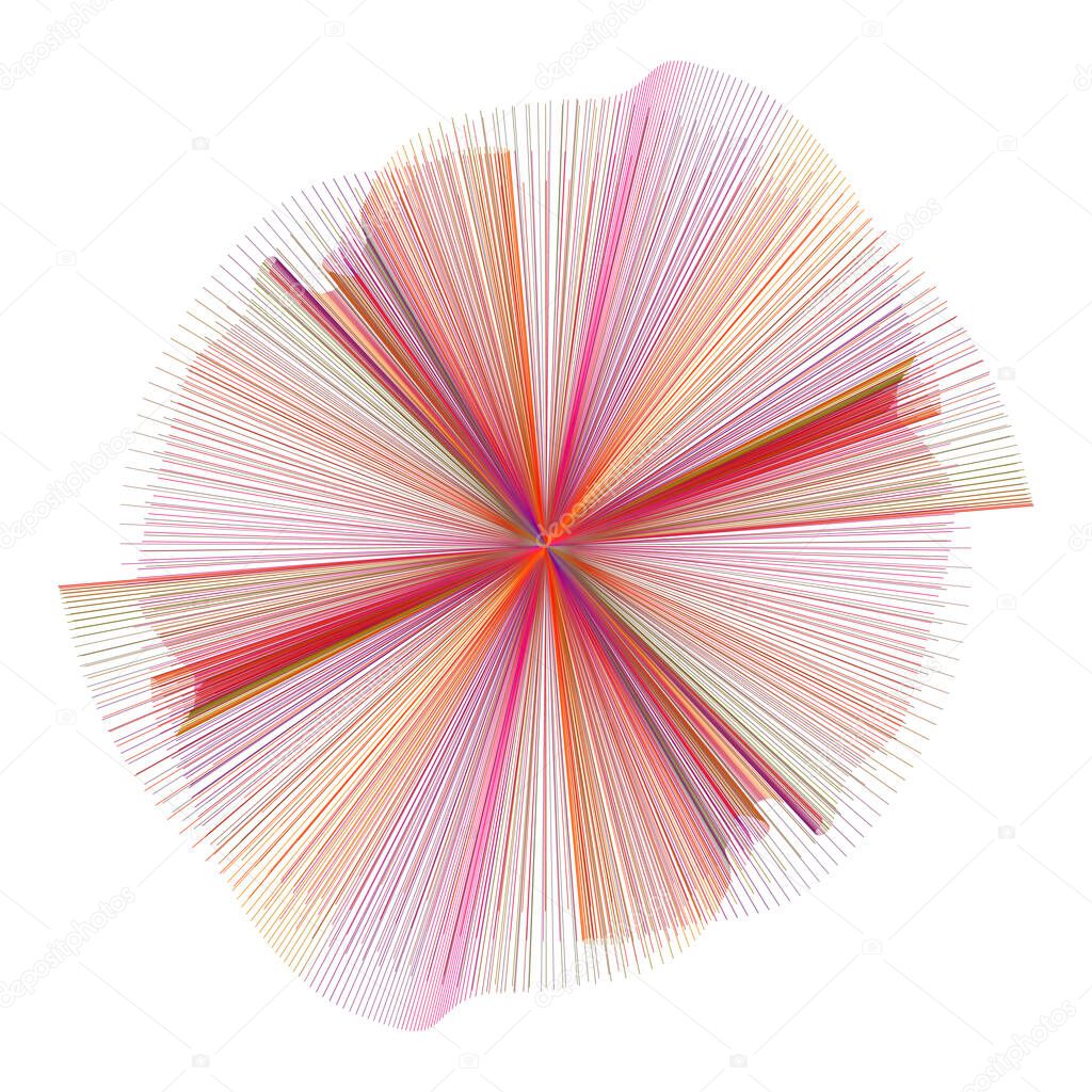 Wave asymmetrical rosette -  vector illustration