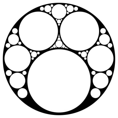 Apollon Contası Fraktal - vektör illüstrasyonu 