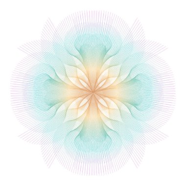 Guilloche Rosette - vektör çizimi