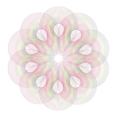 Guilloche Rosette - vektör çizimi