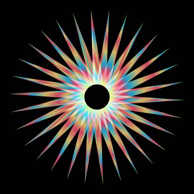 Çok renkli Parlak Yıldız - vektör illüstrasyonu 