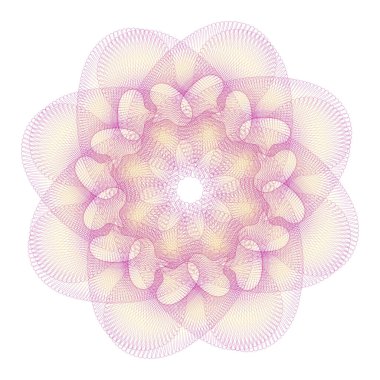 Guilloche Rosette - vektör çizimi