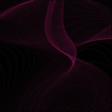 Soyut noktalı dalgalar - vektör çizimi 