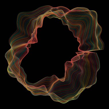 Dalga fütüristik yapısı - vektör bulanıklığı 