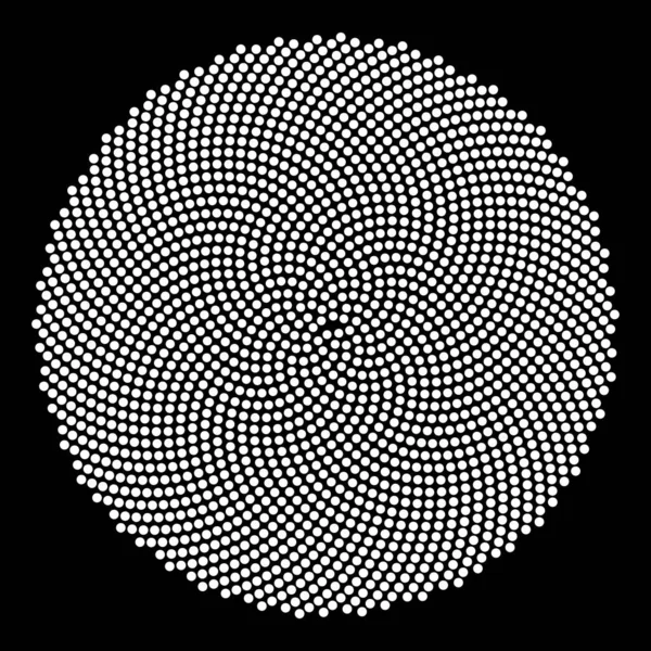Epicycloid Disque Pointillé Pour Projet Conception Sur Noir Illustration Vectorielle — Image vectorielle