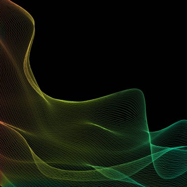 Dalga fütüristik yapısı - vektör bulanıklığı 