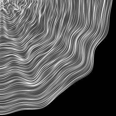  Dalga fütüristik yapısı - vektör çizimi 