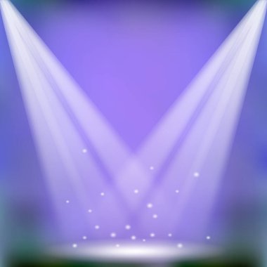 Spotlight kirişleri - vektör illüstrasyonu 