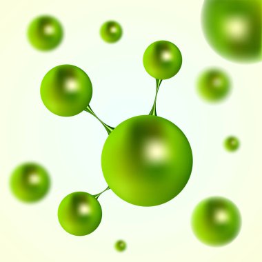 Moleküller ve Atomlar - vektör illüstrasyonu