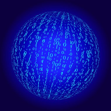 Dijital dünya - vektör illüstrasyonu