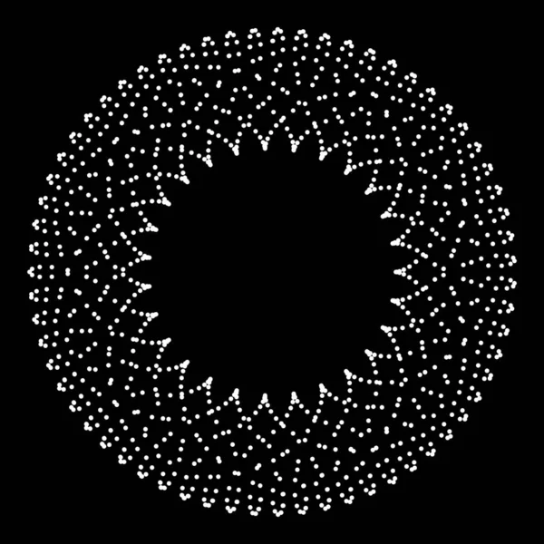 Epicycloid Stipped Disc Design Project Black Vector Illustration — стоковый вектор