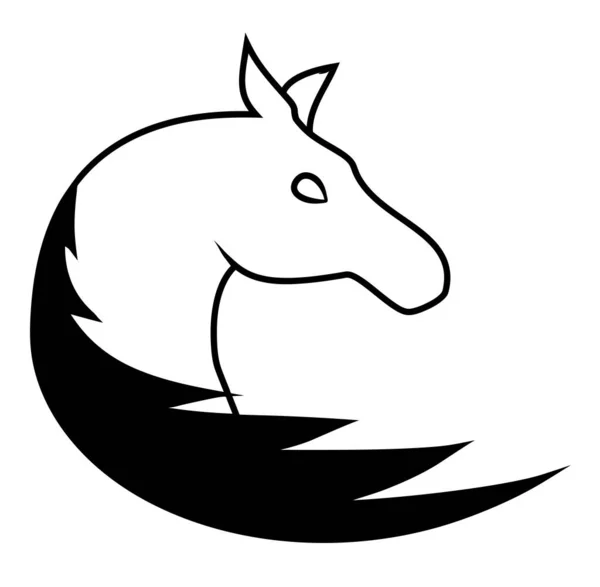 馬のスタイルの頭 ベクトル図 — ストックベクタ