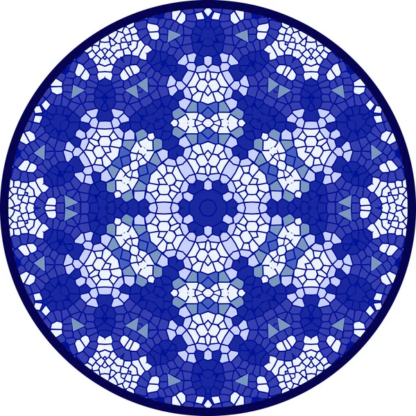 Mosaïque Majolica Ronde Illustration Vectorielle — Image vectorielle