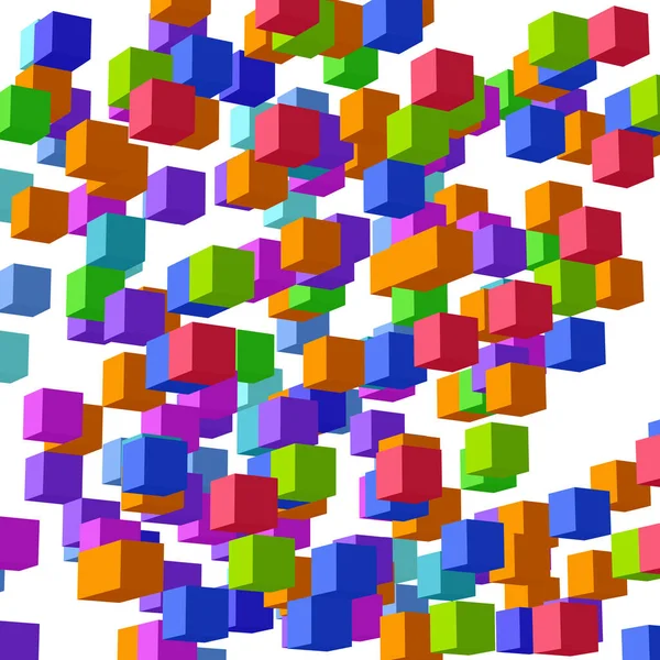 Cubic Pixel Art Voor Ontwerp Project Vector Illustratie — Stockvector