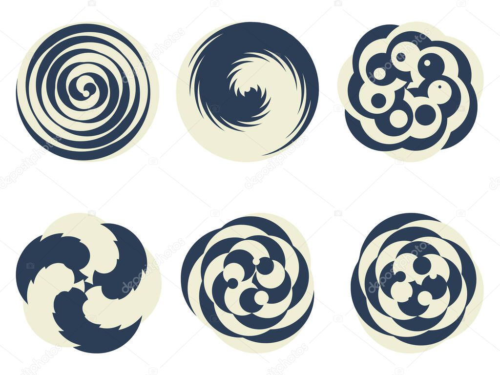 Round elements for design project - vector set