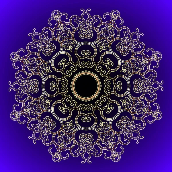 Genadige Krul Vector Mandala — Stockvector