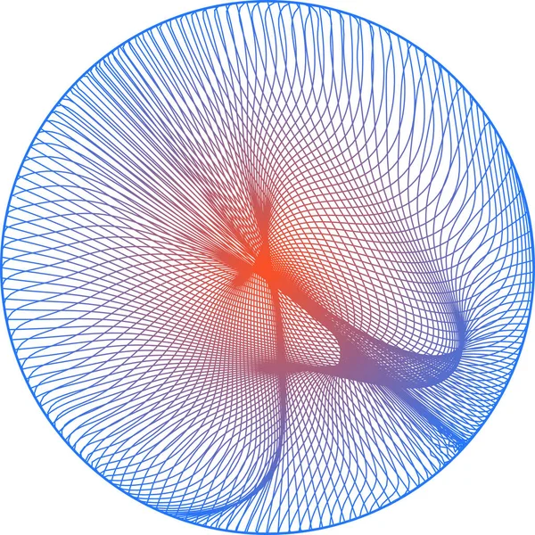 波非対称の数学的ラウンドデザイン — ストックベクタ