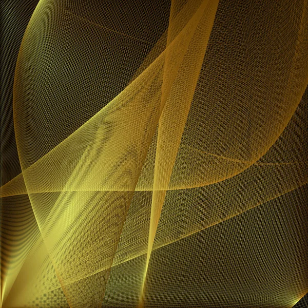 Abstrakte Gelbe Halbtransparente Wellen — Stockvektor