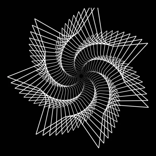 Figure Vectorielle Épicycloïde Pour Projet Conception Sur Noir — Image vectorielle