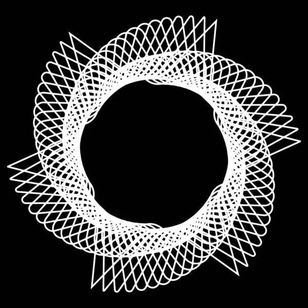 Эпициклоидная Векторная Фигура Проектирования Проекта Черном — стоковый вектор