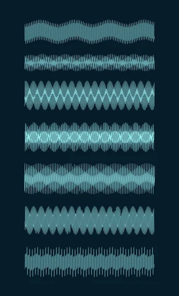 Diagrama Armónico Complicado Ondas Sinusoidales Visualización Los Tipos Ondas Acústicas — Vector de stock