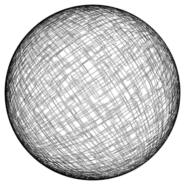 网状抽象矢量球 — 图库矢量图片