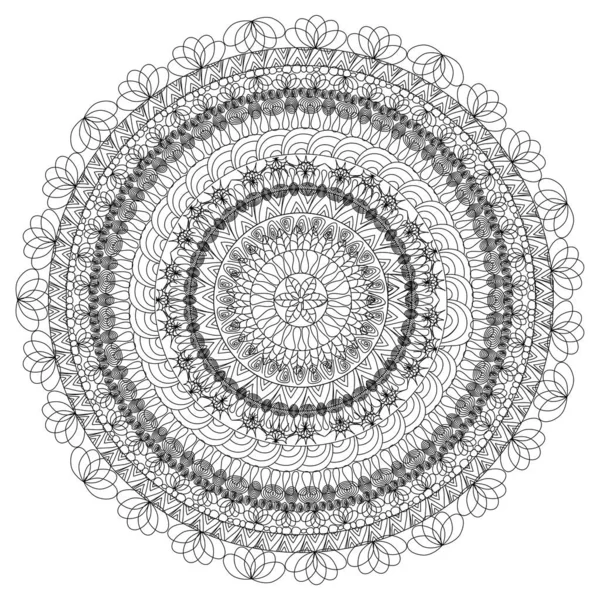 Mandala Concentrique Vectoriel Abstrait — Image vectorielle