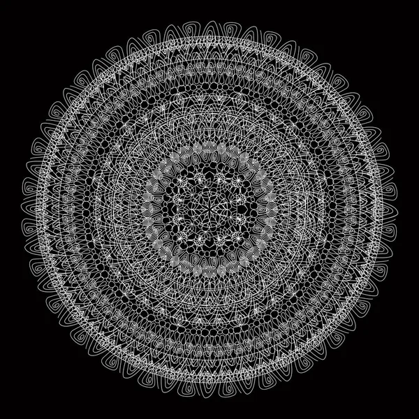 Abstraktes Vektor Konzentrisches Mandala — Stockvektor