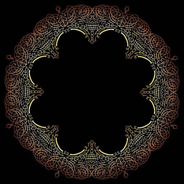 Vector Kalligrafisch Rond Frame — Stockvector