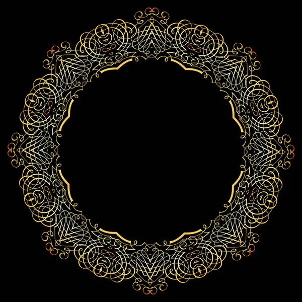 Vector Kalligrafisch Rond Frame — Stockvector