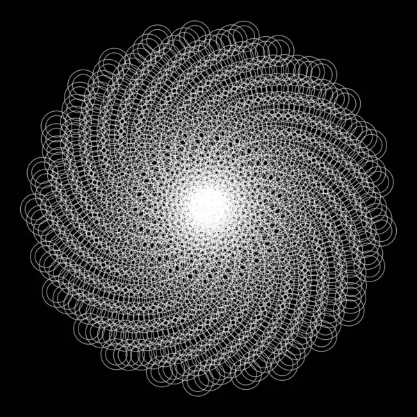 Disque Vectoriel Épicycloïde Pour Projet Conception Sur Noir — Image vectorielle
