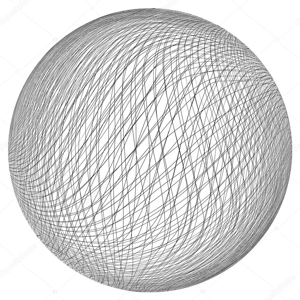 Reticulate abstract vector ball