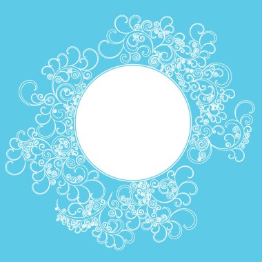 Vektör kıvrımı yuvarlak çerçeve 
