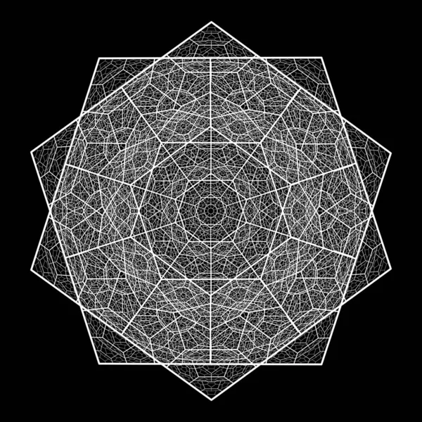 Αφηρημένη Decagon Διανύσματος Fractal — Διανυσματικό Αρχείο