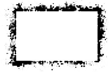 Grunge yarım ton siyah beyaz çerçeve 