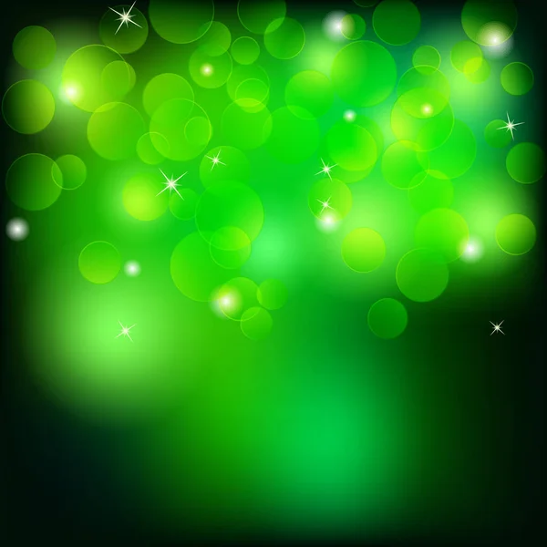 Vector Verde Olímpico Bokeh Deslumbramiento Fondo — Vector de stock