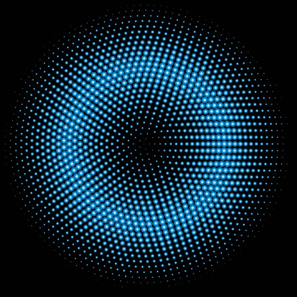 圆形半色调蓝环 — 图库矢量图片
