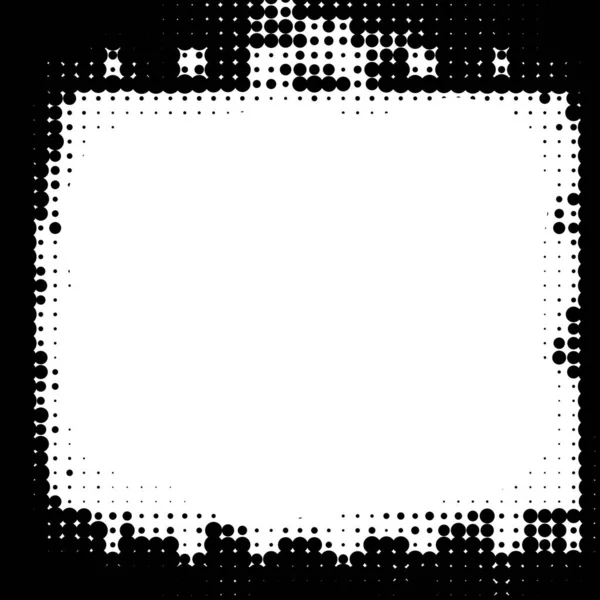Гранж Напівтонова Чорно Біла Рамка — стоковий вектор