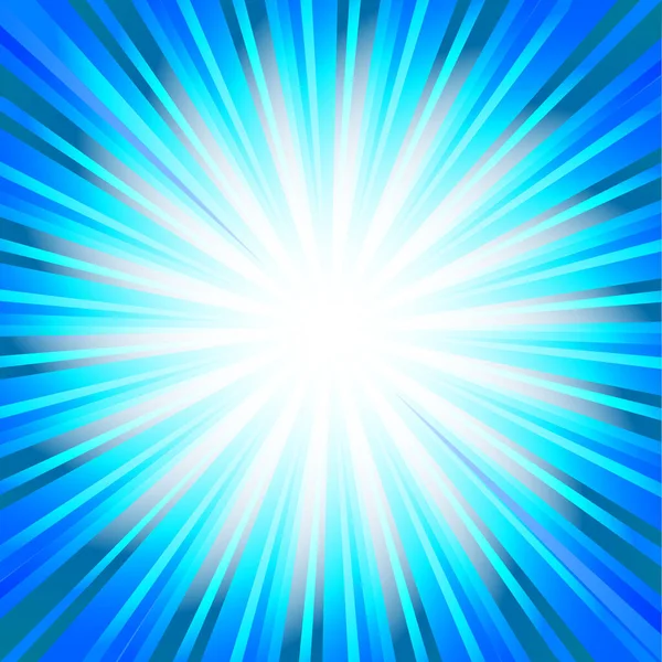 Vektor Blaue Sonnenstrahlen — Stockvektor