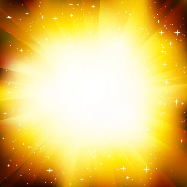 Vektor Gula Solstrålar — Stock vektor